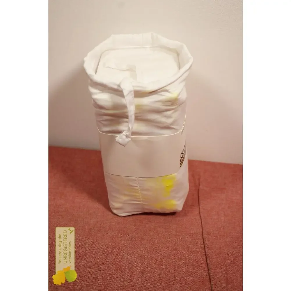 Room Essentials Easy Care Cotton Blend Sateen Fitted Sheet White King* (Stain) #